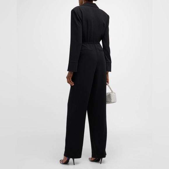 NWT! $595! Cinq a Sept Macie Split-Cuff Side-Tie Blazer Wrap Jumpsuit Size 4 - Picture 3 of 8